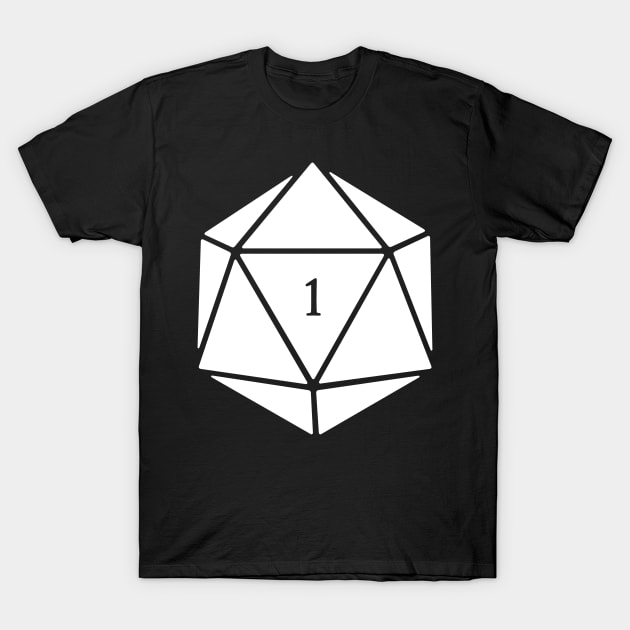 Funny D20 Roleplaying Game Dice T-Shirt by Wizardmode